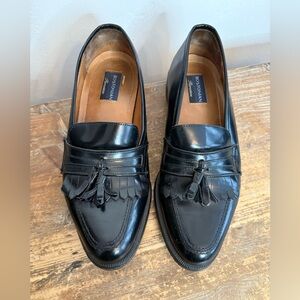 Bostonian Florentine Leather Black Tassel Loafers Men 11